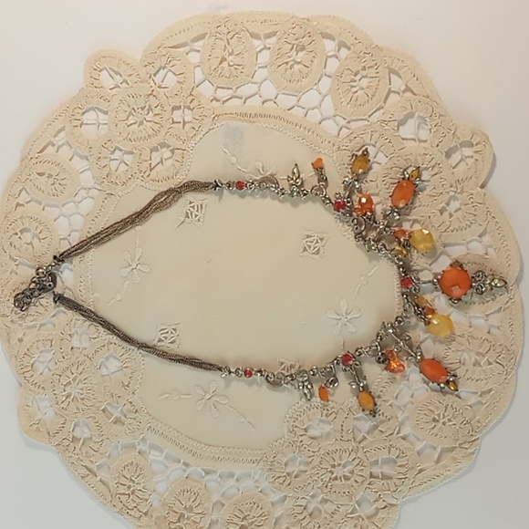 Vintage Multi Stone  Statement Necklace - Picture 4 of 4